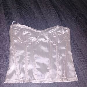 Shein- Strapless Ivory Corset - W Sz Small